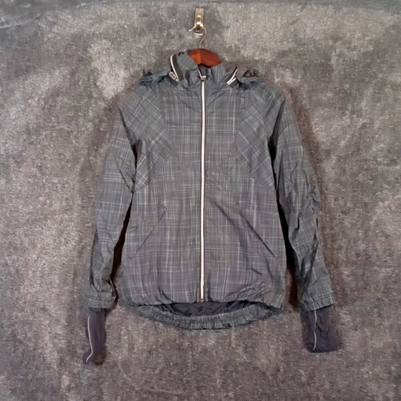 Lululemon Run hustle shale Striped color running lightweight women's jacket sz4 - Picture 2 of 6